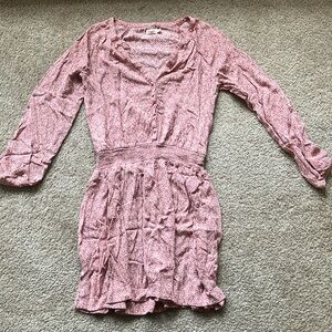 Faherty Pink Long Sleeve Dress